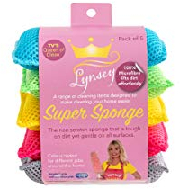 Addis Super Sponge 518489, 5 Unidades, 100% Microfibra, antiarañazos, esponjas de Limpieza Multicolor para Varias Superficies