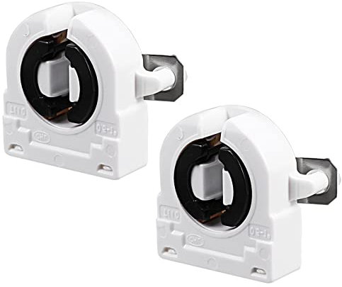 YOKIVE 2uds Fluorescente Luz Soporte, T8/T12 Lámpara Enchufe G13 Base Sin Derivación Enchufe Luz Reemplazo Piezas, Excelente para Hogar, Oficina (Blanco, 2A, AC 500V)
