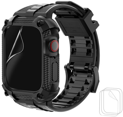 Wristitani Correa de TPU para Apple Watch 40/41/42/44/45/46/49mm | Correa de TPU de Repuesto para iWatch con Funda Resistente a Prueba de Golpes