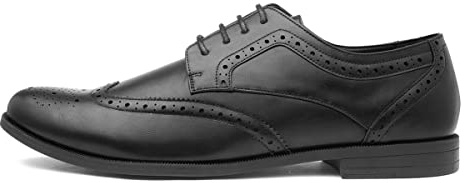 Beckett Billy Mens Black Lace Up Brogue Shoe - Size 11 UK - Black