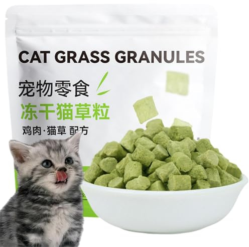 cat Grass Teething Sticks, Catnip Toys for Hairball Removal, Chewable Teeth Cleaners for Indoor Cats