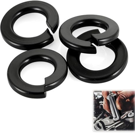 Lot de 60 Rondelles à Ressort M8 en Acier Inoxydable A2 V2A Noires en Métal pour Vis et Écrous