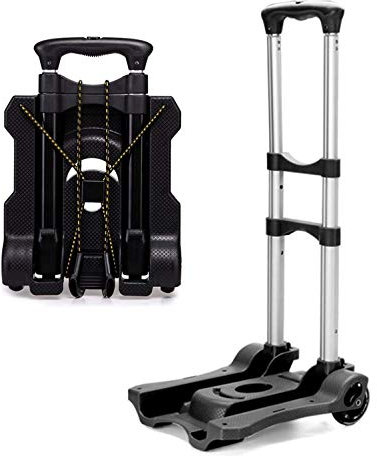 TMXKOOK Chariot Pliant en Aluminium Robuste avec Une capacité de Charge de 50 kg, Roues PU - idéal pour Le Transport de Bagages Lourds, Chariot à Main Pratique