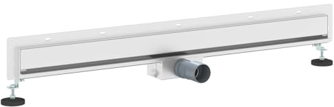 vidaXL Scarico Doccia da Parete Argento 90 cm Acciaio Inox 304, Scolatore Doccia Rettangolare Innovativo, Sistema a Muro per Scorretta Evacuazione, Opzioni di Installazione Moderne