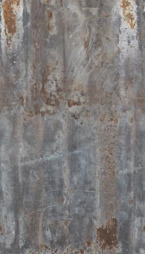 Rasch Factory VI 368109 - Carta da parati fotografica, effetto metallo, 2,8 m x 1,59, colore: grigio e marrone
