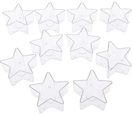 SERUCARY 10 Piezas Portavelas Transparente para Cera Recipiente para Vela de Té Cup Tealight para Hacer Velas DIY Adecuado para Decoración de BOD, 5.5x2.5cm