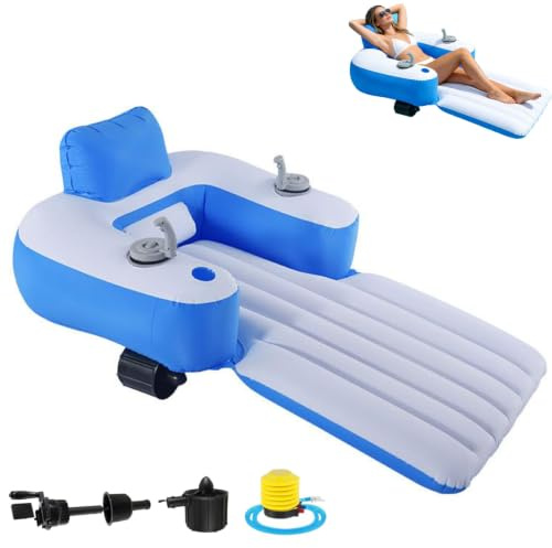 Transat de Piscine Motorisé, Flotteur Motorisé Rechargeable Avec Propulseur Rotatif à 360 Et Design à Jet d’Eau, Piscine Gonflable de Bronzage Pour Swimming Pool, River, Lake, Beach Et Summer Vacation
