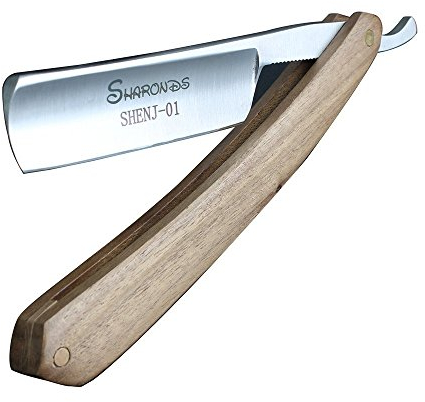 Herren Rasierpinsel Rasiermesser mit Box Manuelle Classic Wood Griff Barber Rasierer (braun)