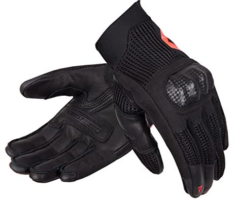 REBELHORN Gap III Lady Gants de Moto en Cuir de chèvre pour Femme avec Inserts en Maille Polyester 3D