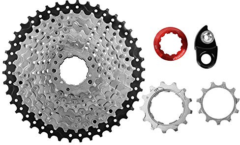Cassette Bicicleta Montaña, 10 Velocidades 11-42T Amplio Rango Piñón , para Ciclismo de Ruta y Sendero, Repuesto Duradero para Ciclistas Profesionales y Aficionados