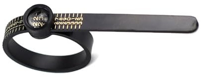 Glanhbnol Wiederverwendbare Ringmesswerkzeuge für Ringe und Ringgrößen, Ringgrößenmesser mit Vergrößerungsfenster, Ringgrößenwerkzeug, Schmuckbefestigungswerkzeug mit Glas