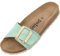 Palado Pantoletten Damen Malta EGS Haze – elegante Sandalen Made in Spain - bequeme Hausschuhe mit Kork-Fußbett - modische Sommerschuhe Mint UK6 - EU39