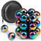 DILABNDA 22 Stück Bunte runde Magnetsteine, Stresskiller Magnete für Erwachsene, Magnetwürfel für Whiteboard Kühlschrank Büro, Basteln, Magnet Gadgets