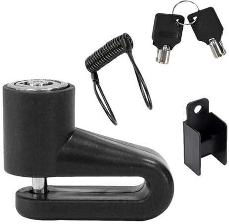 Diebstahlsicherung für Motorrad, Disco-Vorhängeschloss, Diebstahlsicherung, Motorradschloss mit Rahmen, Motorradschloss, Disco-Bremsschloss, Scheibensicherung für Motorrad, Roller, Fahrräder