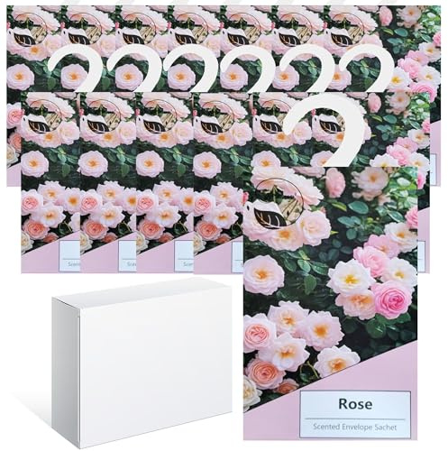 14pcs Profuma Armadio Vestiti, Profumatori Armadio e Cassetti, Profumatore Auto, Profumo Aromi Sacchetti Lavanda Profumati per Armadio Cassetti Armadietti, Scarpiera Deodorante Armadio (14Rosa)