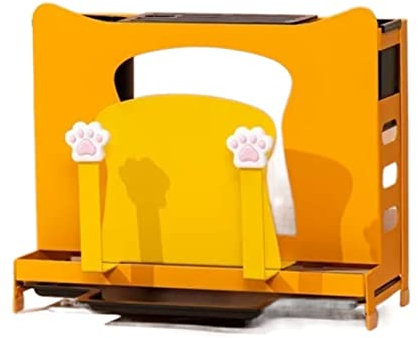 Blocco di stoccaggio del coltello Multifunzionale tagliere per coltello da taglio in ferro da banco Blocco di ventilazione per la ventilazione del coltello (giallo)