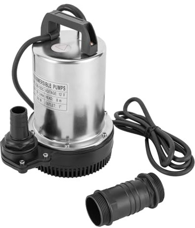 HuKaiL Bomba sumergible, 160 W, 3000 rpm, bomba de agua a presión con caudal de 50 l/min y altura de extracción de 8 m, CC 12 V, bomba de agua potable para riego, agua diaria