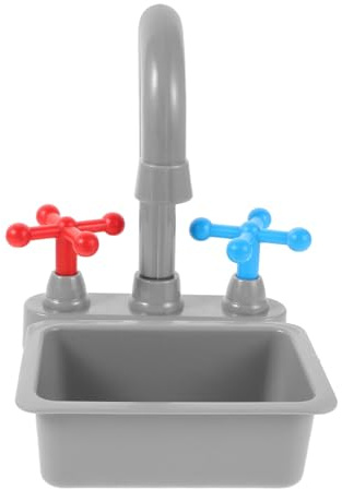 Mini Évier Cuisine Jouet avec Robinet Réaliste, Ambiance Noël | Plastique Léger, 1 Set avec Accessoires, Jeu de Rôle Cuisine de Voyage, Apprentissage Manuel