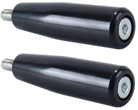 DUZEPA Lot de 2 poignées de volant tournantes à tige filetée mâle M10 × 100 mm pour fraiseuse, tour, meuleuse, perceuse à colonne