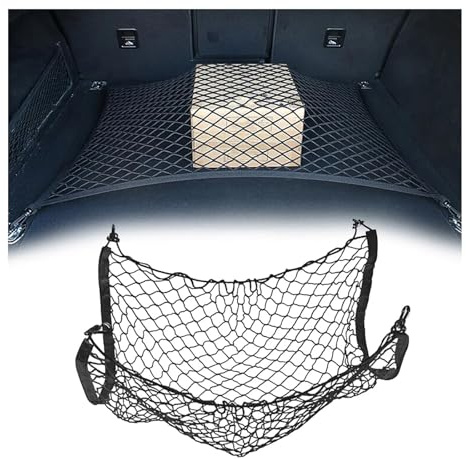 GQCUHMEMY Rete Bagagliaio Auto, per Landrover Discovery Sport (7 Seats) 2020-2024-2026 Organizzatore Carico Elastica Ganci ABS Nylon Resistente Accessori Interni Salvaspazio