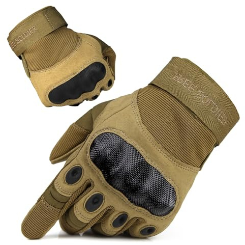 FREE SOLDIER Guanti Sport All'aperto Guanti da Moto Pieno Dita Guanti nocche rinforzate Si applica al Ciclismo Airsoft Paintball Arrampicata Escursioni