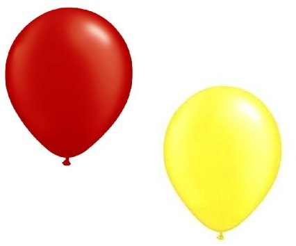 Toyland 30 RED & YELLOW 12 LATEX BALLOONS - GREAT FOR SPAIN CRICKET/FOOTBALL EUROS/WORLD CUP PARTIES