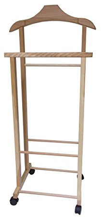 MW Italia INDOSSATORE Oscar Doppio da Camera in Legno di faggio Naturale per Abiti e Vestiti