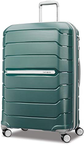 Samsonite Freeform 28-Inch Large Luggage with Dual 360° Spinner Wheels - Checked Suitcase - TSA Lock, Airline-Approved - Lightweight Durable Polypropylene Expandable Hardshell - Sage Green
