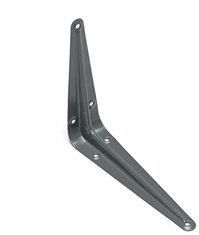 Merriway BH05477 (4 Pcs) London Style Shelf Brackets 200 x 150mm (8 x 6 Inch) Grey - Pack of 4 Pieces