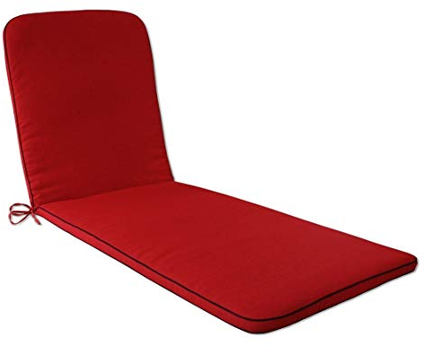 OUTLIV. Gartenliegenauflage Romeo Elegance, Olefin-Material, UV-beständig, pflegeleicht, komfortabel, ideal für Ihren Außenbereich, 190x60x5 cm, Rot