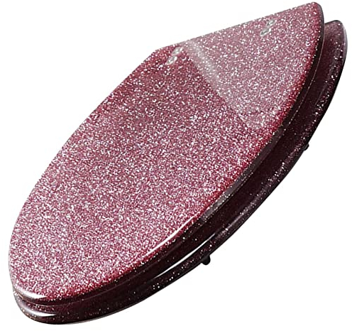 Standard-Toilettensitz, strapazierfähiger Glitzer mit Absenkautomatik und Schnellverschluss, einfache Befestigung oben/unten, ovales, umweltfreundliches Harzmaterial,Rosa