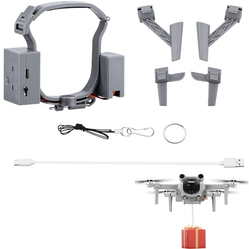 Sistema Airdrop con soporte de aterrizaje para DJI Air 3 Drone Airdrop Carga útil Sistema de liberación de Drop System Dispositivo Clip Entrega Transporte para DJI Air 3 Boda/Sedal de Pesca Anillo