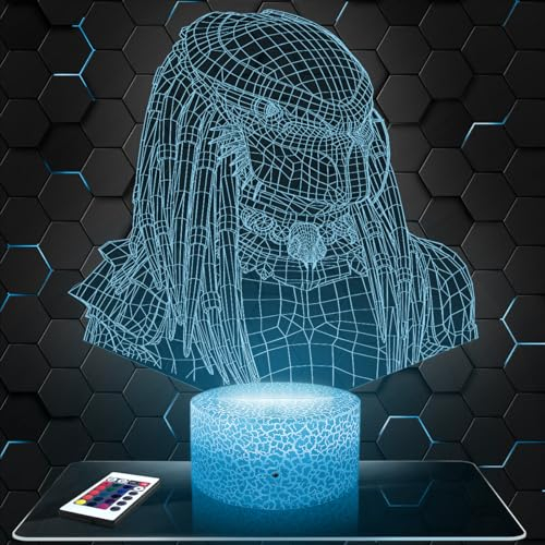 Nachttischlampe - Touch-Nachtlicht Science-Fiction-Film 3D-LED-Lampe Illusion, Geschenkidee Weihnachten Geburtstag Junge und Mädchen Nachttischlampe Kinder- oder Erwachsenenzimmer