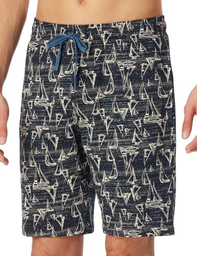 Schiesser Herren Kurze Schlafhose-Mix + Relax Pyjamaunterteil, Navy_182186, 54