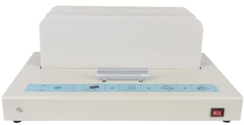 QUSYZD Elektrisches Heißschmelzbindegerät, Thermobindegerät für Dokumente, PTC-Keramikheizung, Bindestärke 50 mm, mit automatischer Klemmfunktion, für Bürobedarf für Dokumente,
