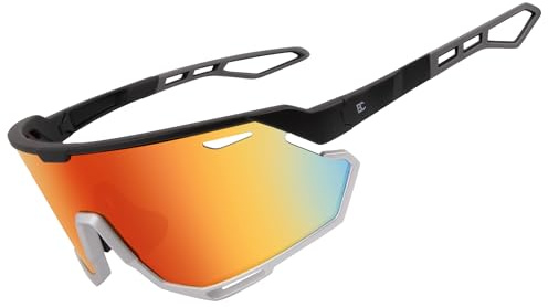 Bircenpro Cycling Sunglasses for Men Women - UV400 Protection Sports Glasses Running Sunglasses for Baseball MTB Softball Golf
