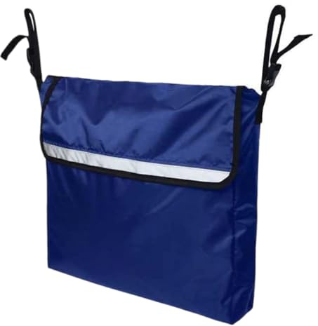 Ddujbtp Bolsa de accesorios para silla de ruedas con portavasos, bolsa de almacenamiento grande para sillas eléctricas y manuales, organiza lo esencial, Blue, Organizador de bolsas