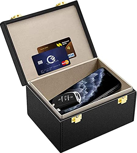 ZGHQHCDRH Signal Jammer, Anti Theft Faraday Box, RFID Blocking Anti-Theif Keyless, Radiation-proof Mobile Pouch