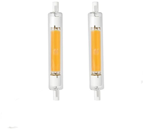Aseoacc Ampoules LED R7S 78 mm Dimmable, 20 W Equivalent Halogène 200 W, Culot J78 T3, Blanc Chaud 2700 K, 2000 LM, Sans Scintillement, 360°, 220-240 V CA, lot de 2