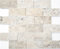 Mosaik Fliese Travertin Naturstein weißgrau Brick Splitface silber Travertin 3D für WAND BAD WC DUSCHE KÜCHE FLIESENSPIEGEL THEKENVERKLEIDUNG BADEWANNENVERKLEIDUNG Mosaikmatte Mosaikplatte