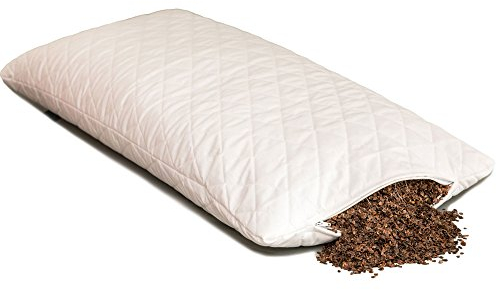 GIRAFFENLAND Bio-Buchweizenkissen 40x80cm Steppware weiß, direkt befüllt | Stütz Kopfkissen | fest & formstabil