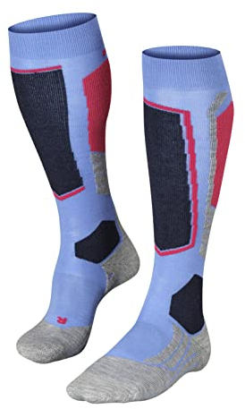 FALKE dam Skidstrumpor SK2 Intermediate W Kh ull funktionsmaterial varm tjock 1 par, Blå Blue Note 6545, 39-40