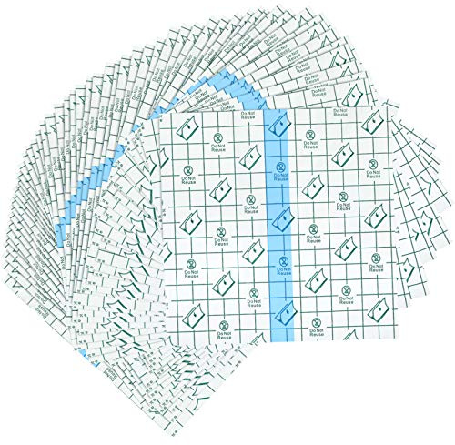 72 Pieces Transparent Waterproof Stretch Bandage Clear Adhesive Bandages Dressing, 6 x 6 Inches