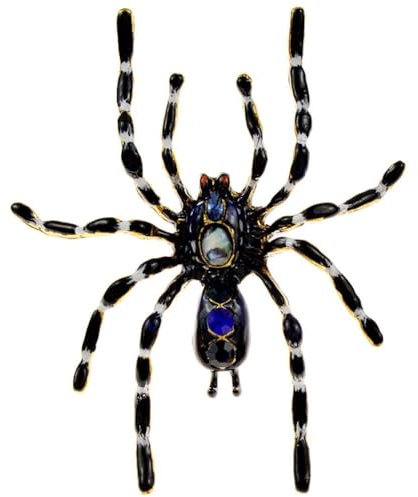 Muteitt Spinne Brosche Anstecknadel Tier Anstecknadel Gothic Schmuck Abzeichen Halloween Kleid Zubehör Festival Kleidung Dekoration
