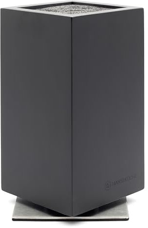 Hanseküche Ceppo portacoltelli senza coltello in legno (legno di gomma, rotante)