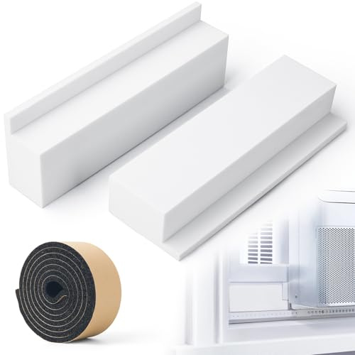 Foam Blocks for U Shaped Window AC Units, 2 Pack Insulated AC Side Panels