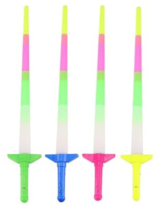 INOOMP 4 Barras Luminosas Telescópicas de Plástico para Conciertos y Eventos Nocturnos, Accesorios Duraderos para Animar Fiestas 4 Piezas Color Aleatorio