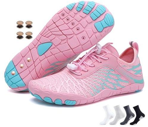Chaussures plantées pour homme et femme - Chaussures de sol avec neuropathie en cuivre - Douces et confortables - Chaussures de randonnée, 8305pink, 40 EU