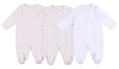 Prénatal Prénatal Bimba 0-24 3 Tutine in Morbida Ciniglia con comoda Apertura, Adatte alla Stagione Invernale FW25