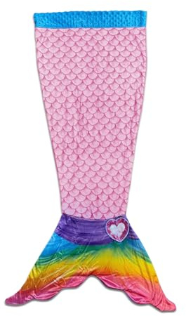 Bodygenix Blankie Tails Mermaid Tail Kids Crawl-In Blanket – Cosy Plush Wearable Blanket for Girls, Mermaid Sleeping Bag Alternative, Fun Magical Bedtime Comfort Gift